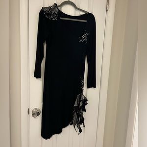 Black dance dress, size medium